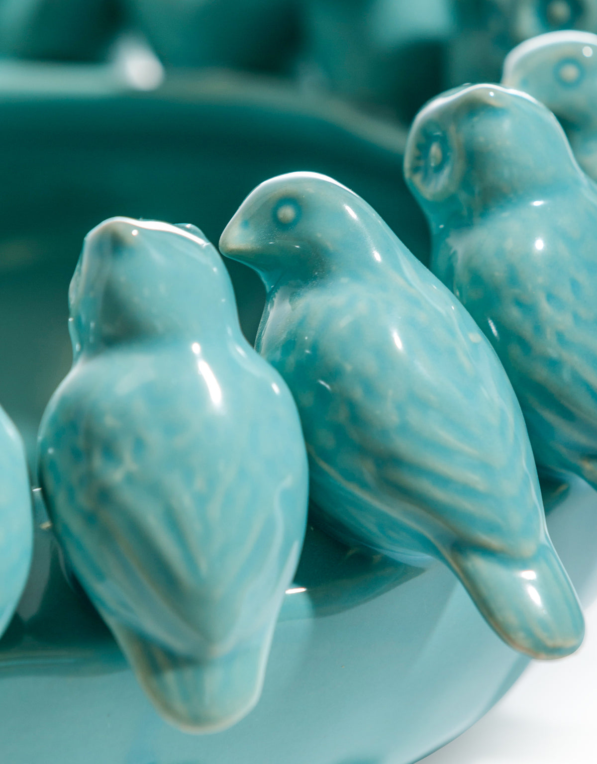 Blue Ceramic Flock of Birds Bowl - NCP13