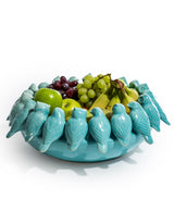 Blue Ceramic Flock of Birds Bowl - NCP13