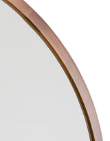 Extra Large Round Oak Wood-Framed Dovetail Wall Mirror - CRM16