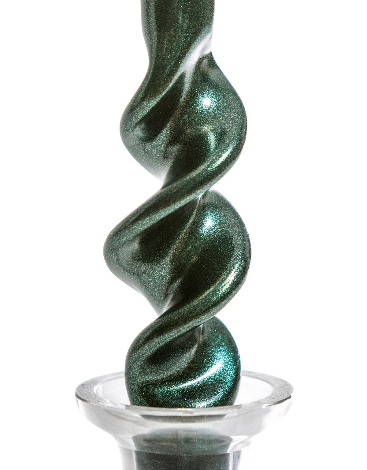 "Bottle Green" 29cm Hand Turned Taper Candle - BOTTLEGREEN70