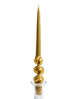 "Metallic Gold" 29cm Hand Turned Taper Candle - METALLICGOLD