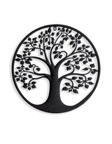 Matt Black Hammered-Effect "Tree of Life" Wall Decor - CL145