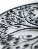 Matt Black Hammered-Effect "Tree of Life" Wall Decor - CL145