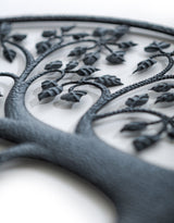 Matt Black Hammered-Effect "Tree of Life" Wall Decor - CL145