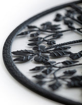 Large Matt Black Hammered-Effect "Tree of Life" Wall Decor - CL146