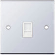 Selectric 5M Polished Chrome 1 Gang RJ11 Socket with White Insert