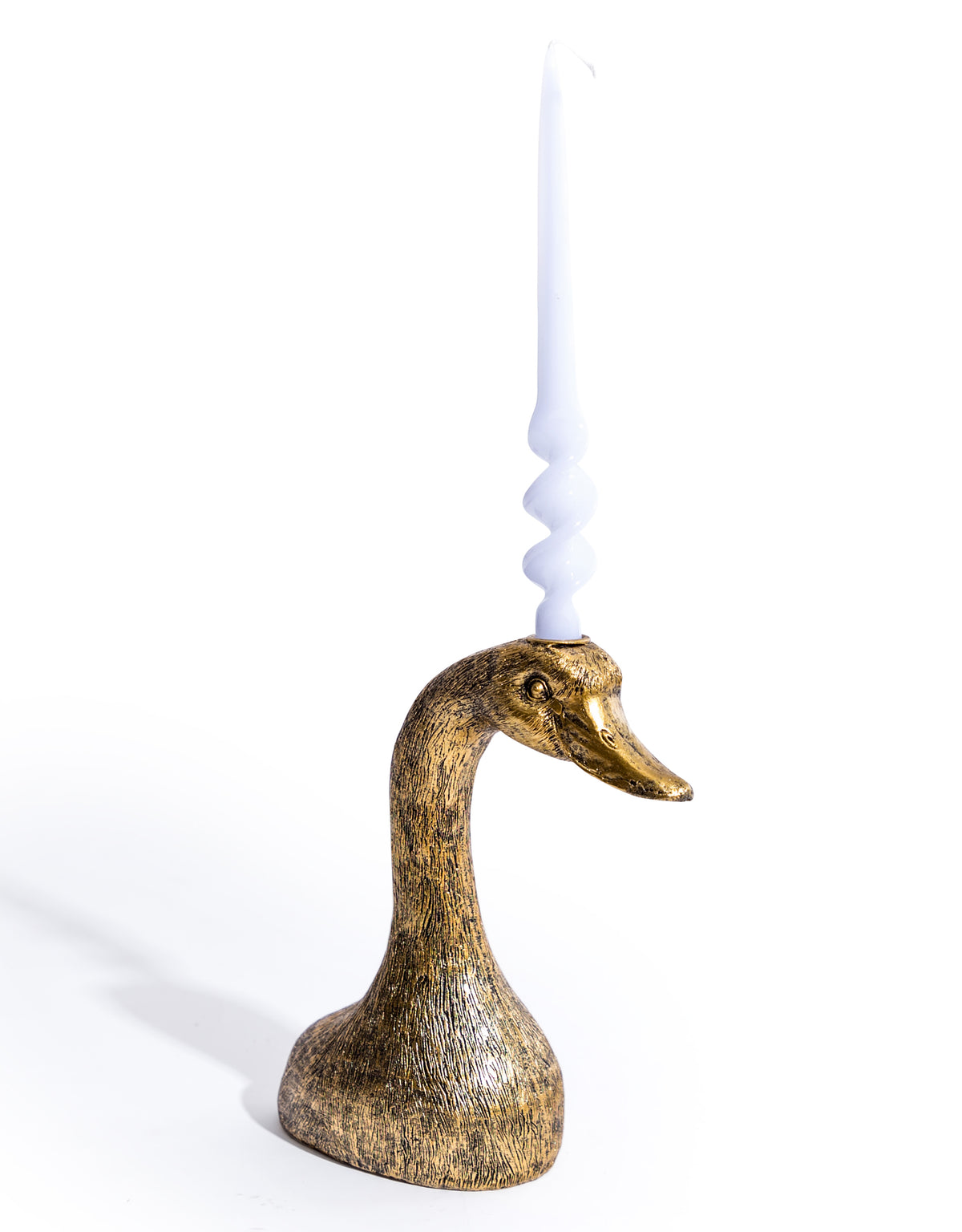 Antique Gold Duck Head Candle Holder - HKL88