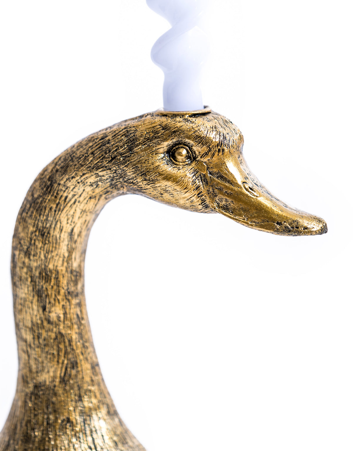 Antique Gold Duck Head Candle Holder - HKL88