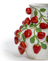 Hand Painted Ceramic Strawberry Vine Vase - ASP12