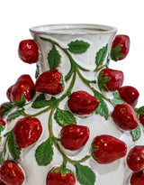 Hand Painted Ceramic Strawberry Vine Vase - ASP12