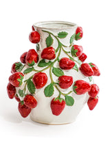 Hand Painted Ceramic Strawberry Vine Vase - ASP12