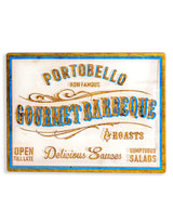 Large Gold Framed "Portobello Gourmet" Wall Sign - OPS12