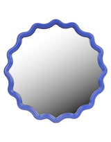 Royal Blue Wave Framed Wall Mirror - PQB21