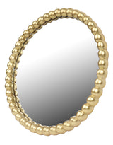 Gold Ball Framed Wall Mirror - PQB23