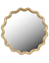 Gold Wave Framed Wall Mirror - PQB24