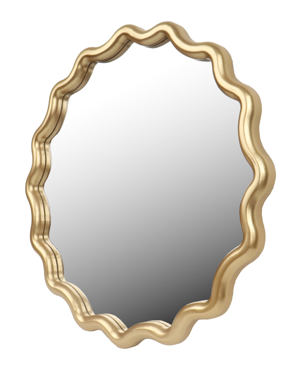 Gold Wave Framed Wall Mirror - PQB24