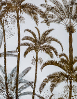 Set of 2 Dark Gold Palm Tree Serving Trays - LUM17