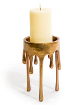 Medium Gold "Dali" Drip Candle Holder - DRP25