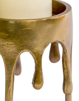 Medium Gold "Dali" Drip Candle Holder - DRP25