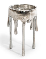 Medium Raw Nickel "Dali" Drip Candle Holder - DRP26