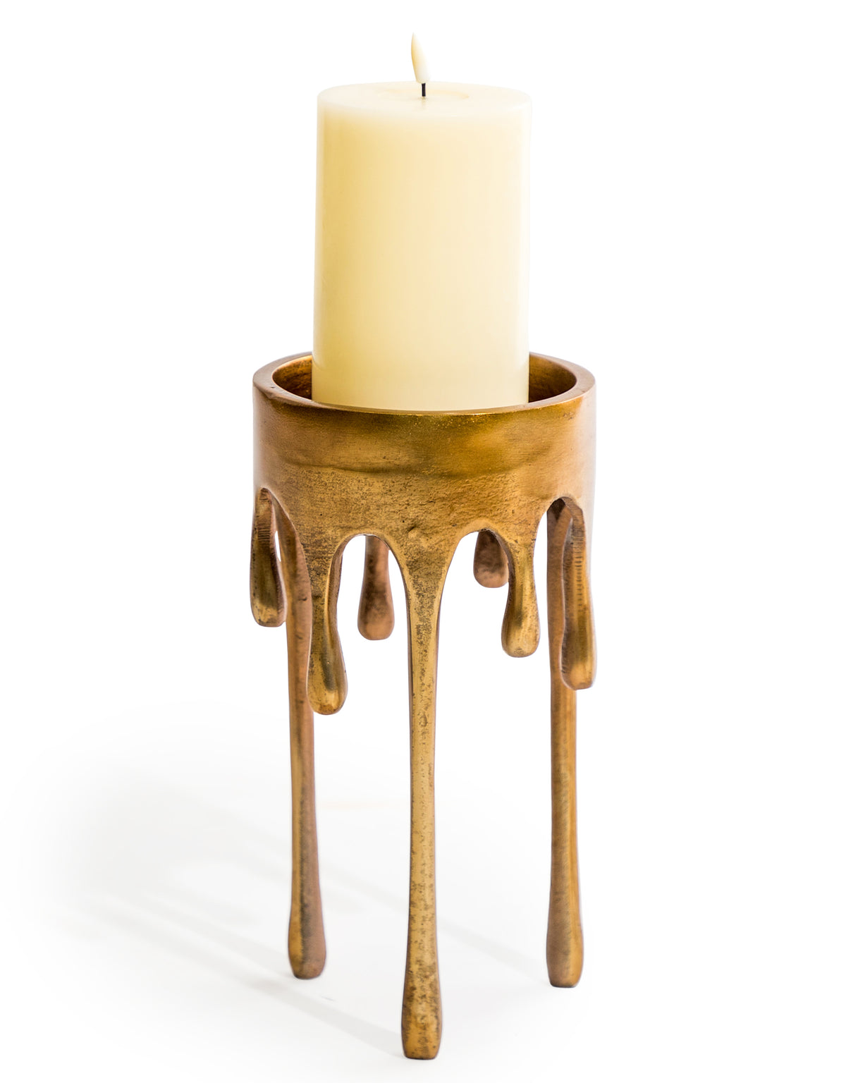 Large Gold "Dali" Drip Candle Holder - DRP27