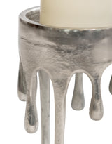 Large Raw Nickel "Dali" Drip Candle Holder - DRP28