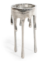 Large Raw Nickel "Dali" Drip Candle Holder - DRP28