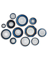 Set of 36 Blue/Red/Green With Gold Inner Frame Convex Mirrors - MK201
