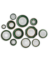 Set of 36 Blue/Red/Green With Gold Inner Frame Convex Mirrors - MK201