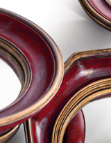 Set of 36 Blue/Red/Green With Gold Inner Frame Convex Mirrors - MK201