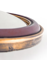 Set of 12 Assorted Antique Red/Pink/Gold Framed Convex Mirrors - MK146