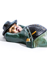 Cast Iron Rich Man / "Fat Cat" Coin Bank - STM87