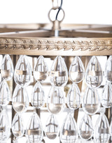 Large Bronze/Gold Finish Rainfall Chandelier w/ Clear Crystals - CH295