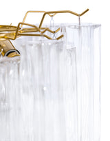 Brass with Multi Clear Waved Cylinder Glass Chandelier - CH298