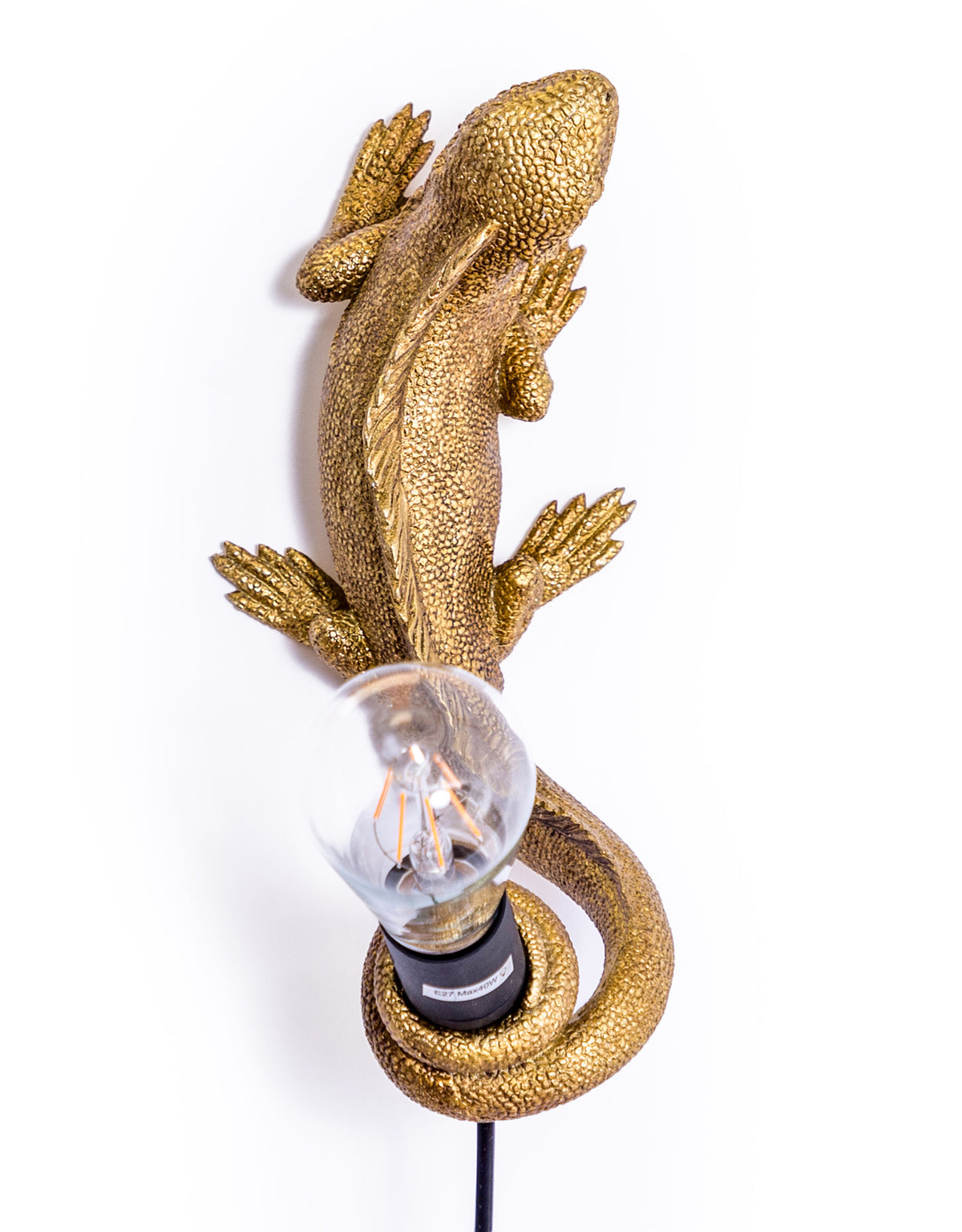 Antique Gold Iguana Wall / Table Lamp - TPR111
