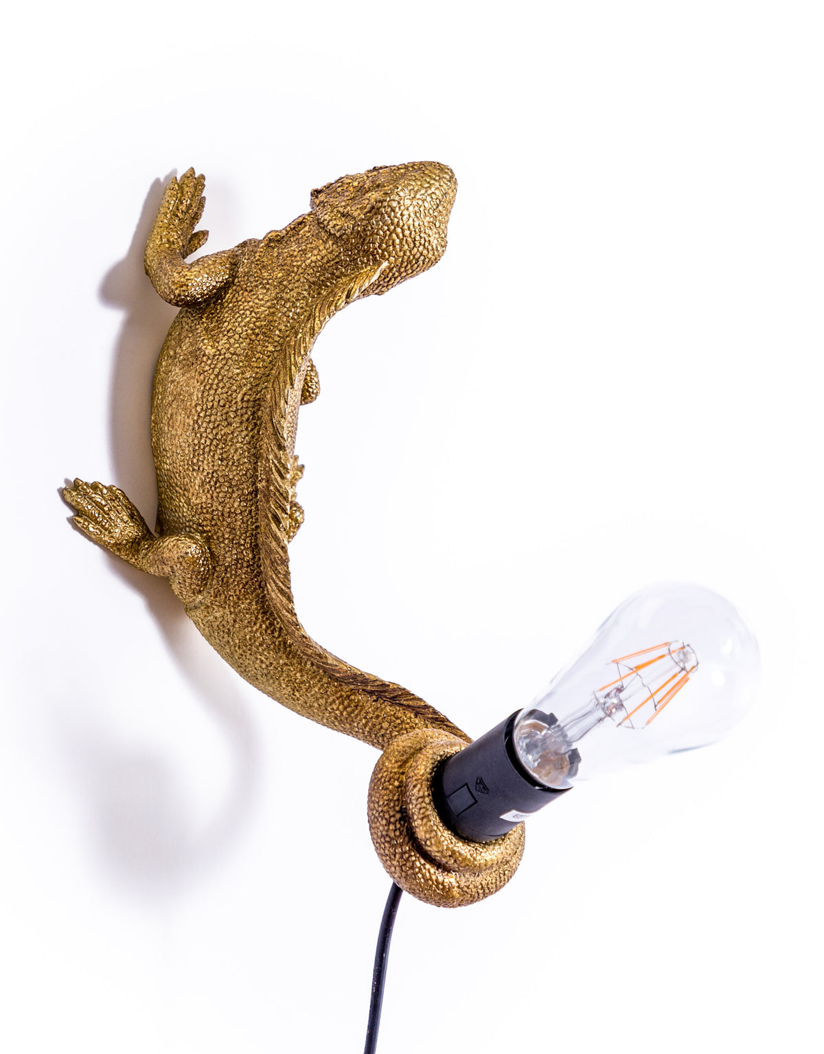 Antique Gold Iguana Wall / Table Lamp - TPR111
