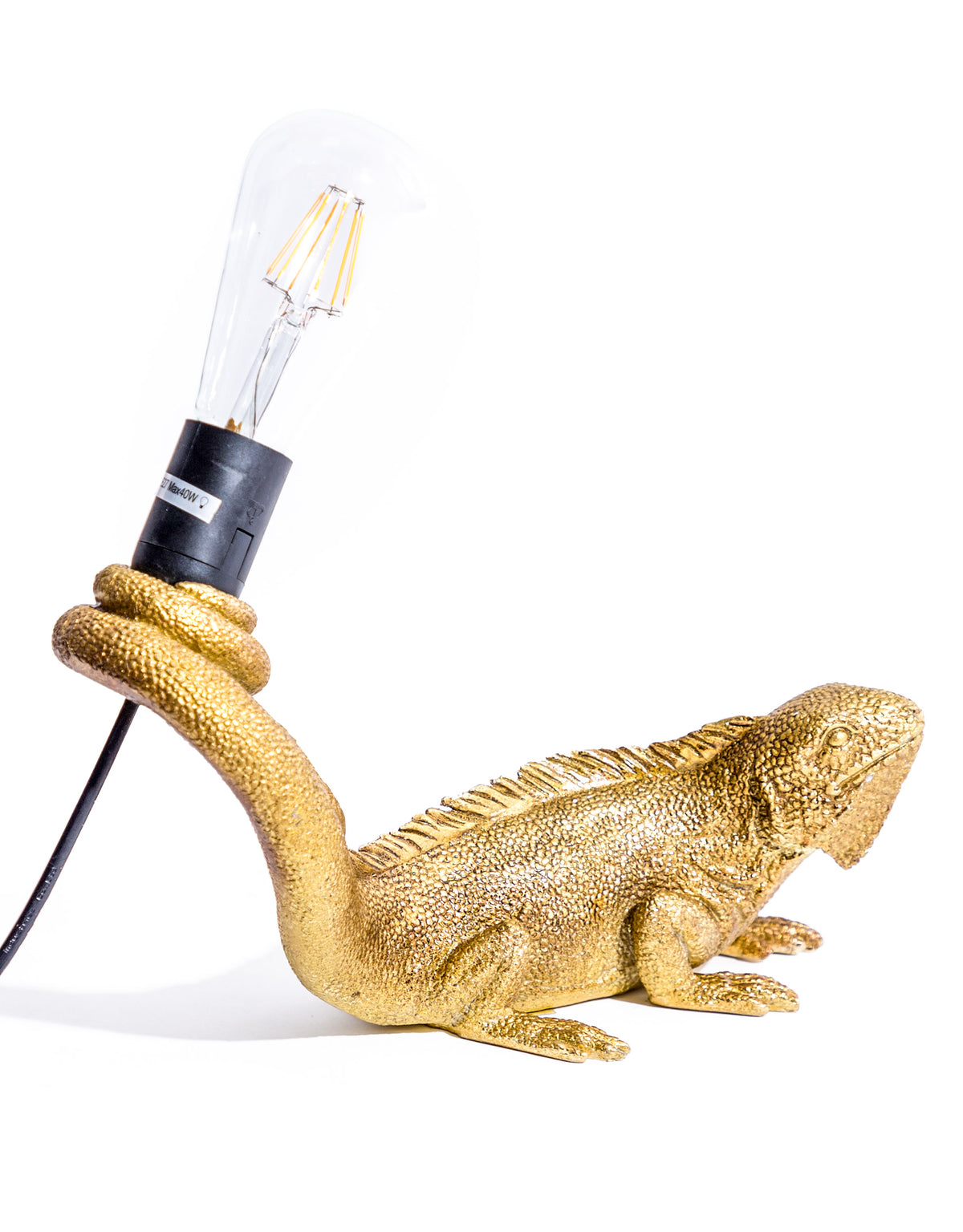 Antique Gold Iguana Wall / Table Lamp - TPR111