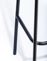 Industrial Ribbed Leather & Iron Classic Bar Stool (to be bought in qtys of 2) - BJG14