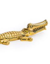 Polished Brass Crocodile Nutcracker - FMH38