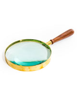 Giant Brass Magnifying Glass with Wooden Handle - FMH40
