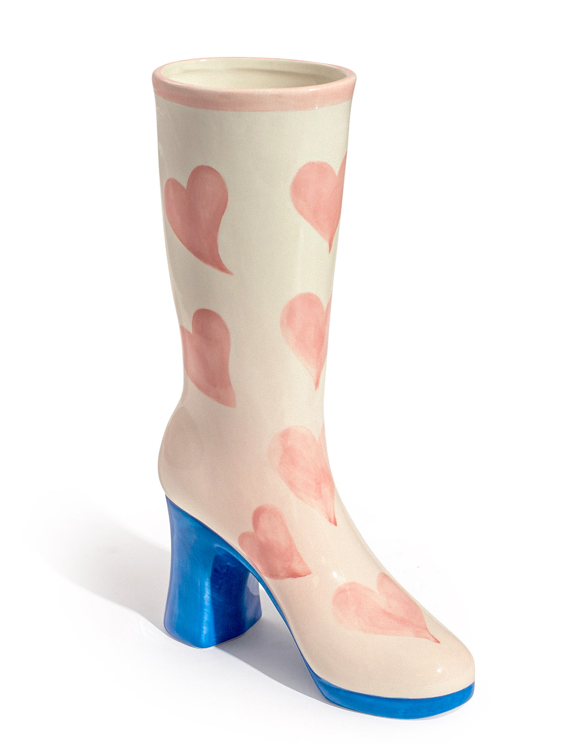 Large Hearts Heeled-Boot Ceramic Vase - EGC16