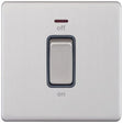 Selectric 5M-Plus Screwless Satin Chrome 1 Gang 45A DP Switch with Neon and Grey Insert