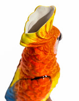 Orange Parrot on Perch Ceramic Vase - EGC17