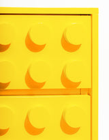 Yellow "Ogel" Block Solid Wood 6 Drawer Side Cabinet - LGF15