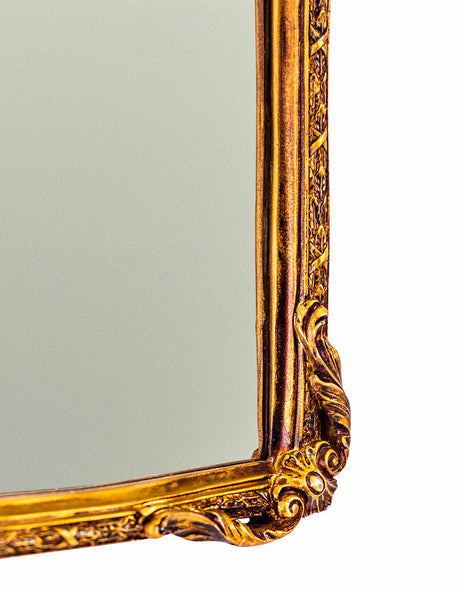 Antique Gold Ornate Arch Wall Mirror - MK184