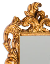 Antique Gold Ornate Baroque Wall Mirror w/ Shelf - MK185
