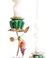 Antiqued Ornate Multi Branch Parrot Candle Holder - RM75