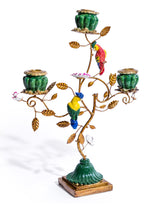 Antiqued Ornate Multi Branch Parrot Candle Holder - RM75