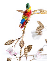Serving Plate w/ Ornate Antiqued Parrot Branch Handle - RM76