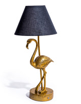 Antique Gold Flamingo Lamp w/ Black Shade - TL148